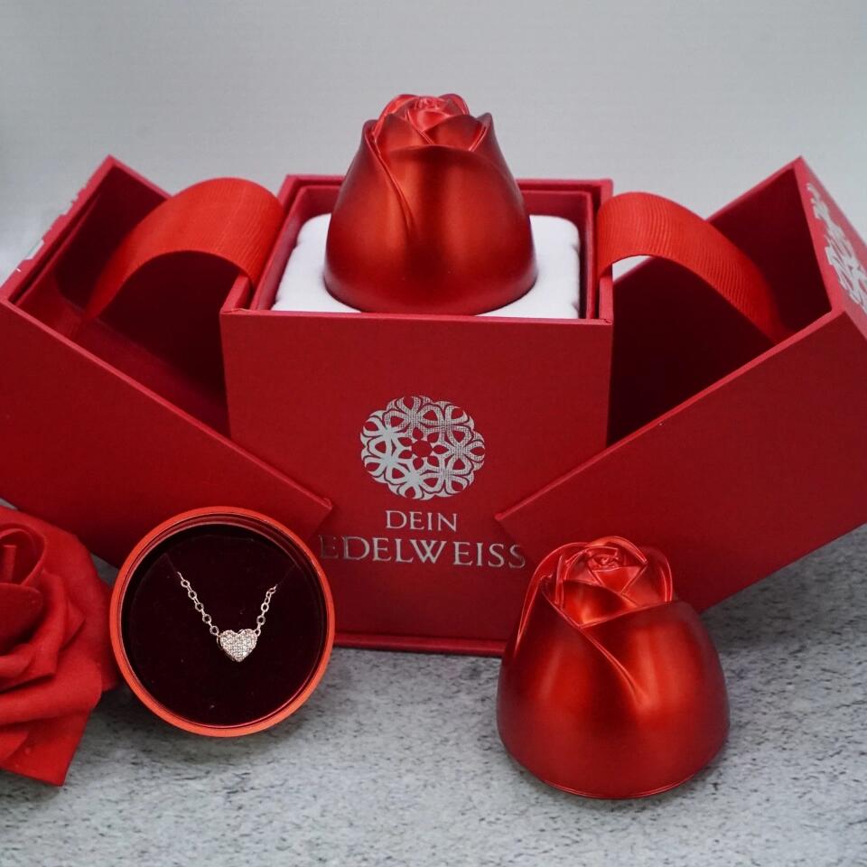 HALSKETTE KLEINES GLITZER HERZ