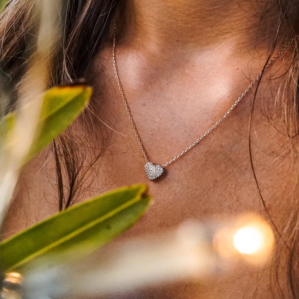 HALSKETTE KLEINES GLITZER HERZ