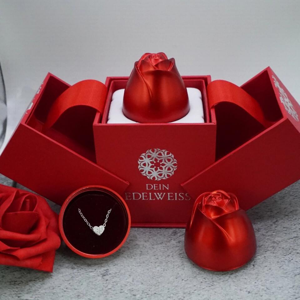 HALSKETTE KLEINES GLITZER HERZ