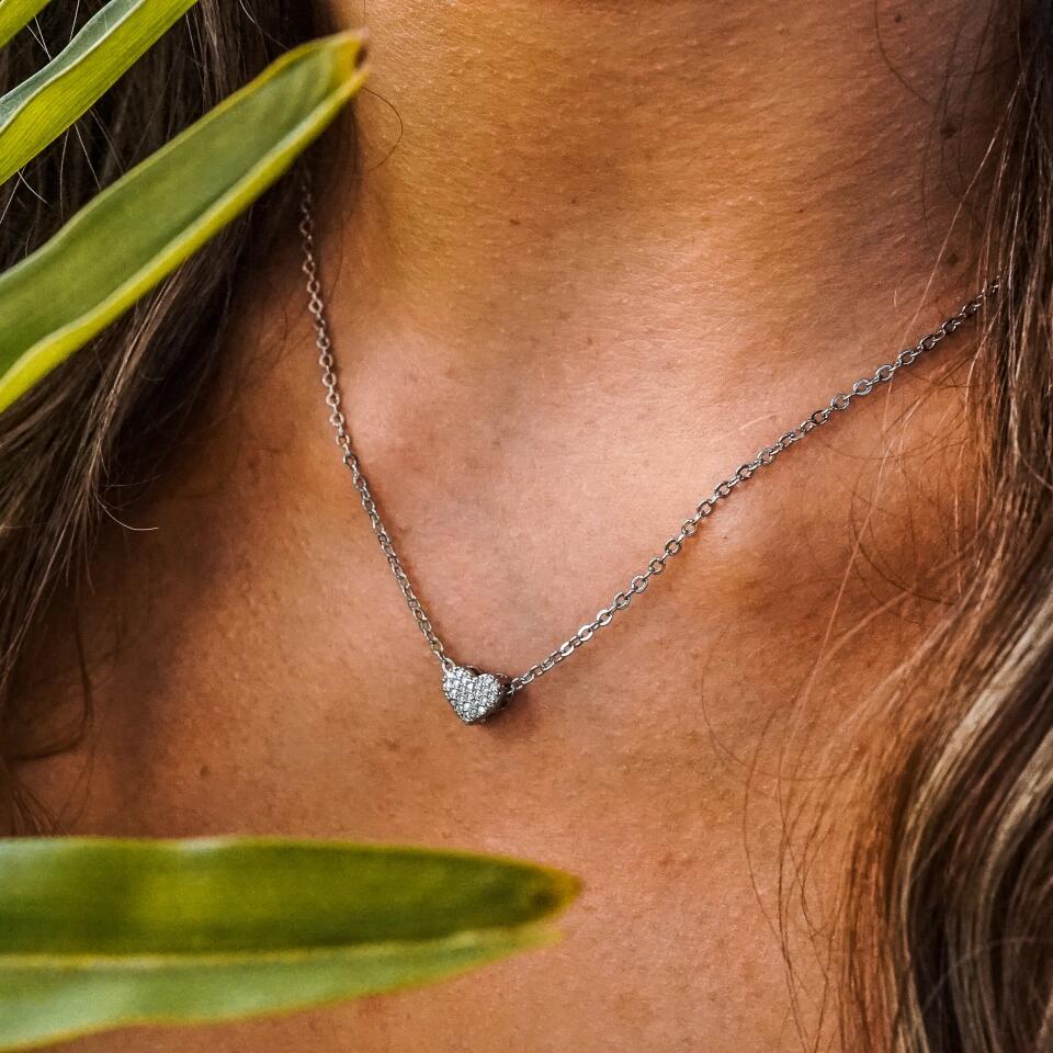 HALSKETTE KLEINES GLITZER HERZ