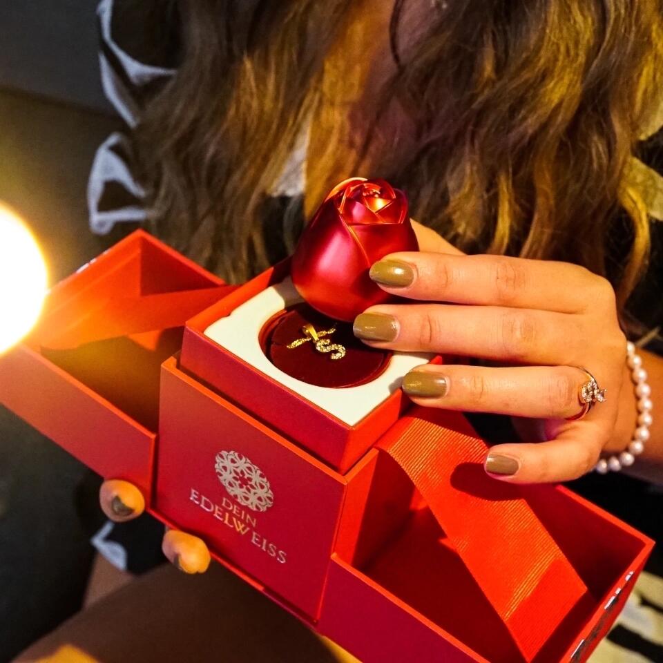 Personalisierte Zirkonia-Buchstaben-Halskette | Valentinstag