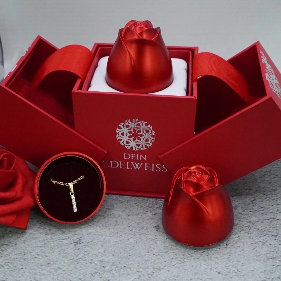 Personalisierte Zirkonia-Buchstaben-Halskette | Valentinstag