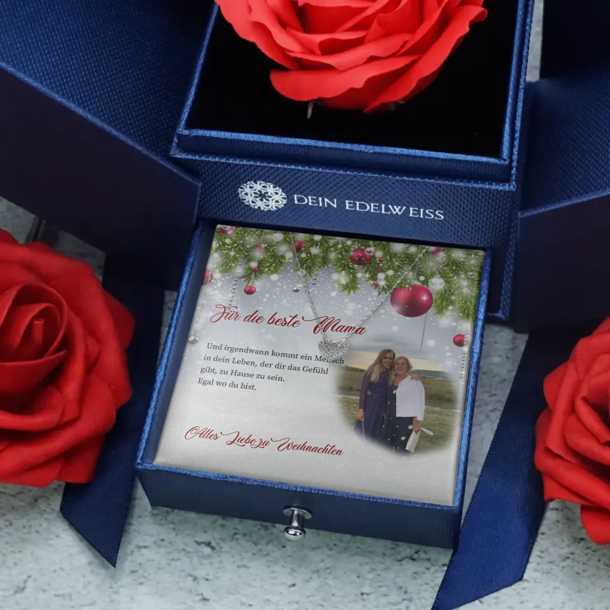 HALSKETTE KLEINES GLITZER HERZ