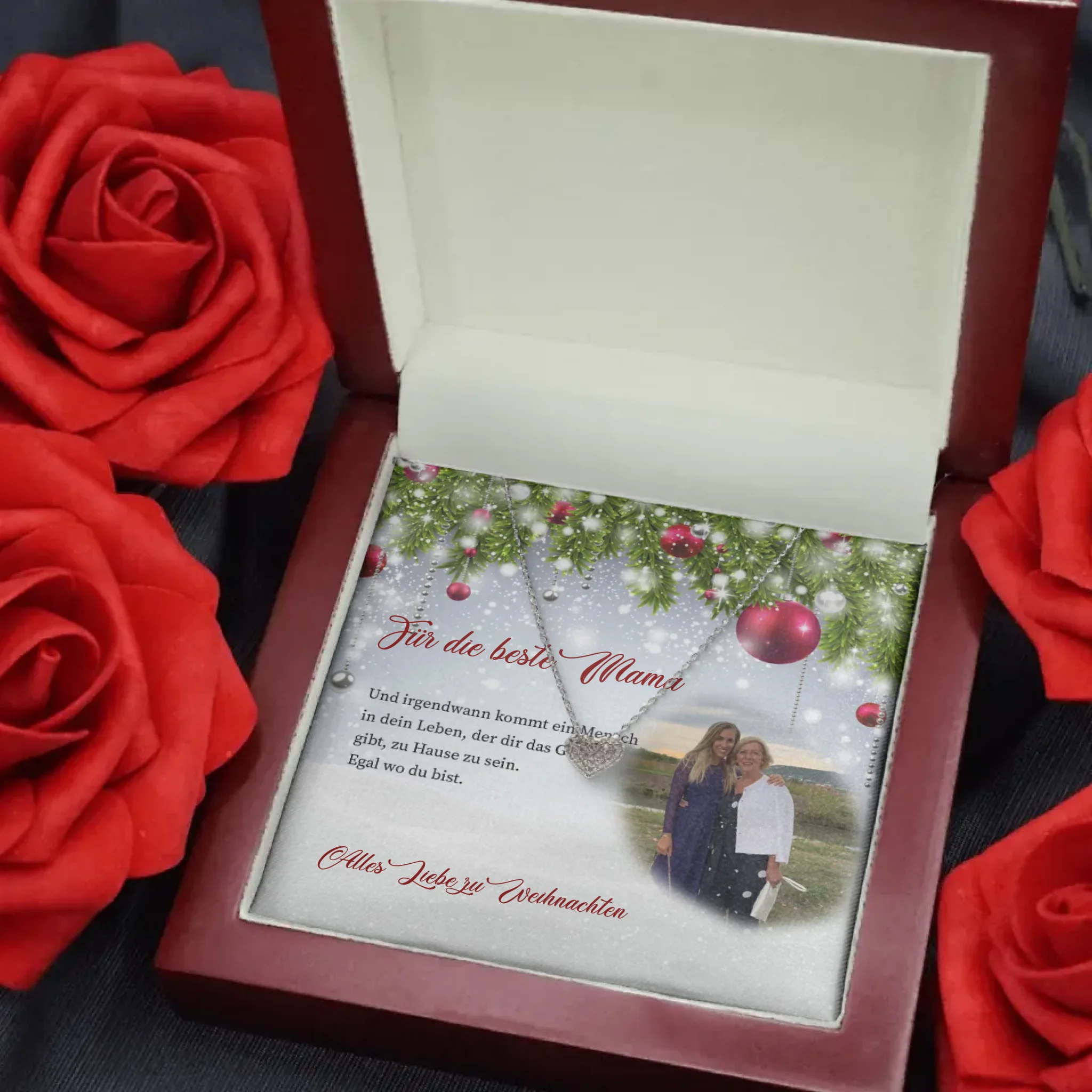 HALSKETTE KLEINES GLITZER HERZ