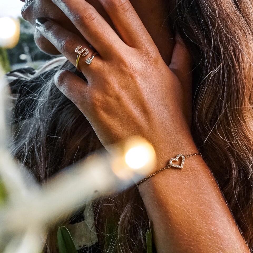 ARMBAND HERZ ZIRKONIA - FÜR DEINE BESTE FREUNDIN TeeInBlue