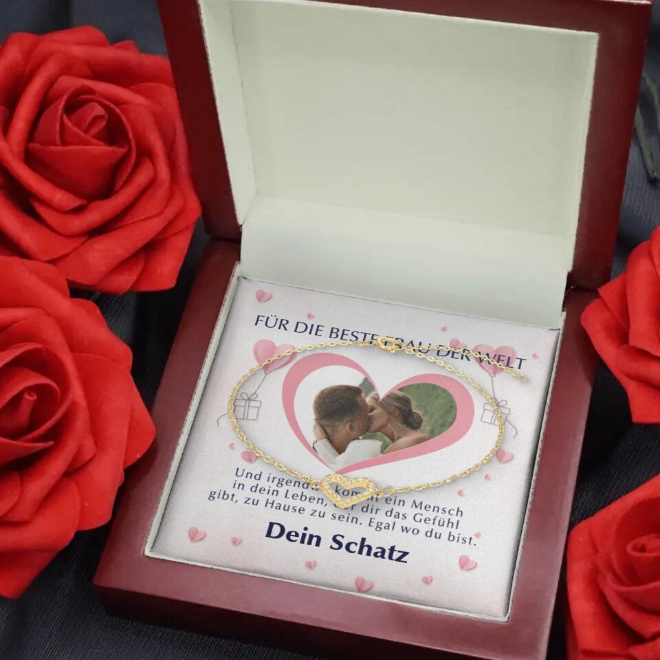 Armband Herz Zirkonia - Valentinstag TeeInBlue