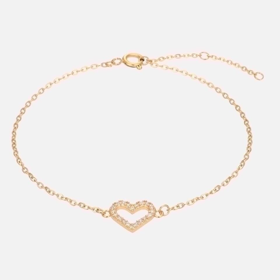 Armband Herz Zirkonia - Valentinstag TeeInBlue