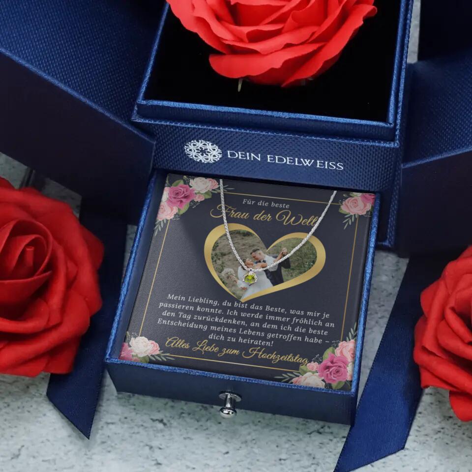 HALSKETTE GLITZER KETTE - HOCHZEITSTAG TeeInBlue