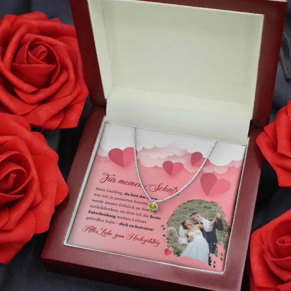 HALSKETTE GLITZER KETTE - HOCHZEITSTAG TeeInBlue