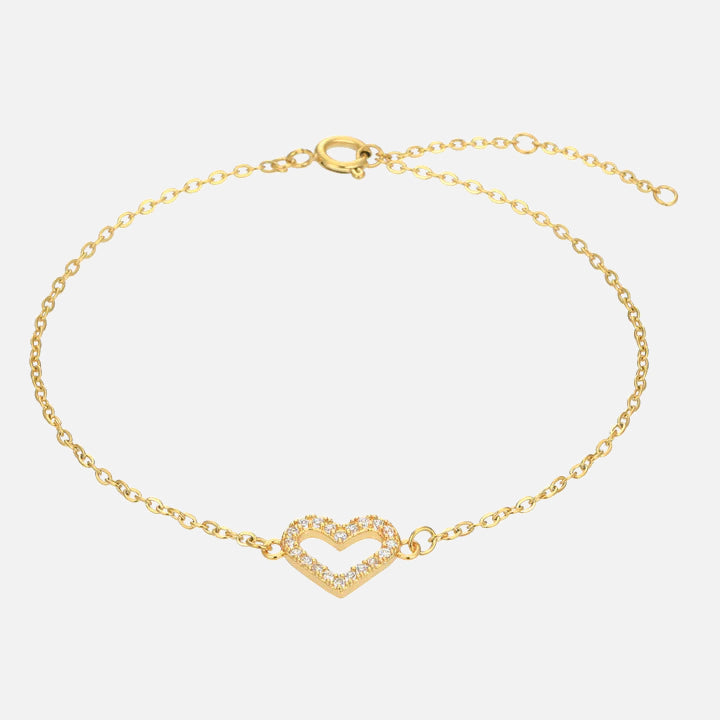 STRAHLENDES HERZ-ZIRKONIA-ARMBAND Dein Edelweiss