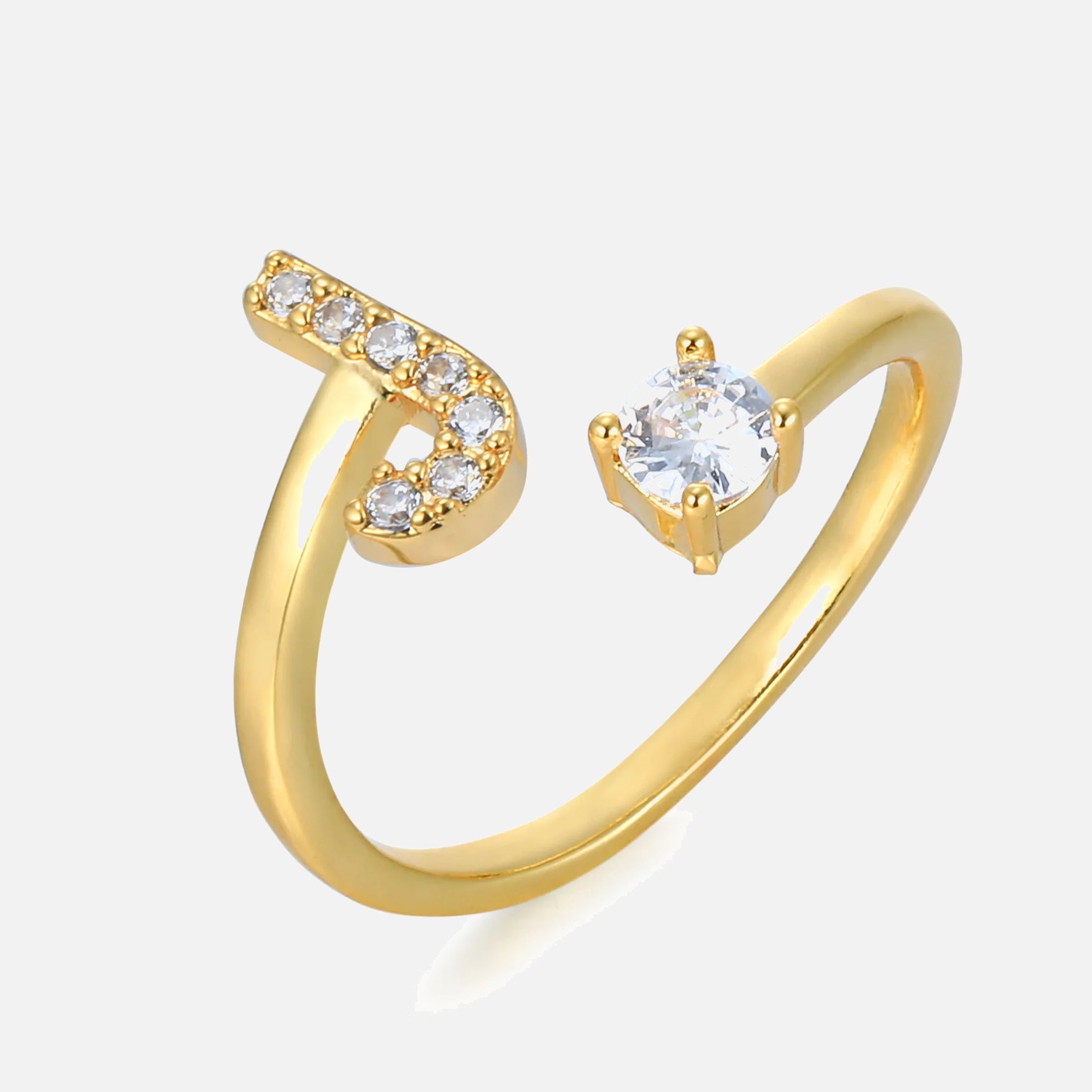RING BUCHSTABE MIT ZIRKONIA Dein Edelweiss