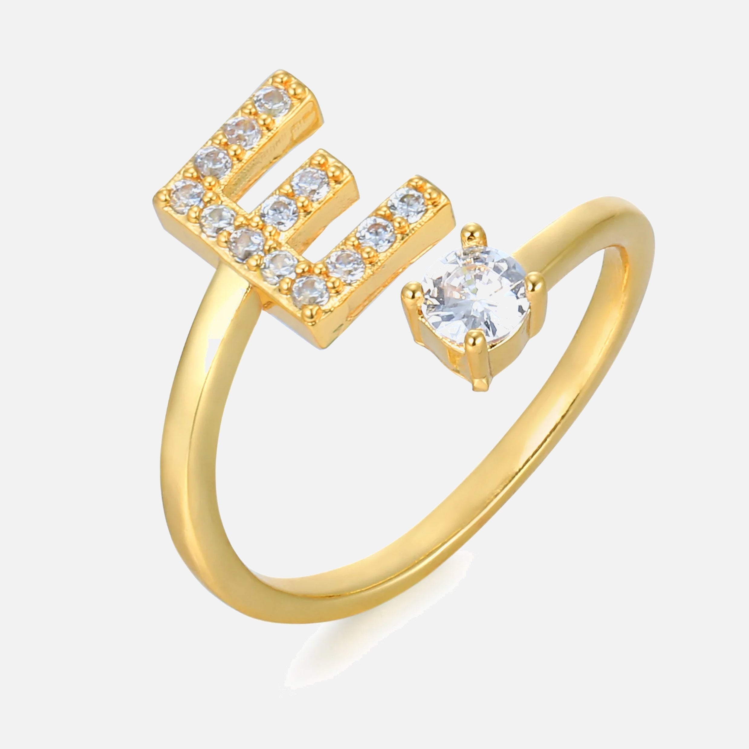 RING BUCHSTABE MIT ZIRKONIA Dein Edelweiss