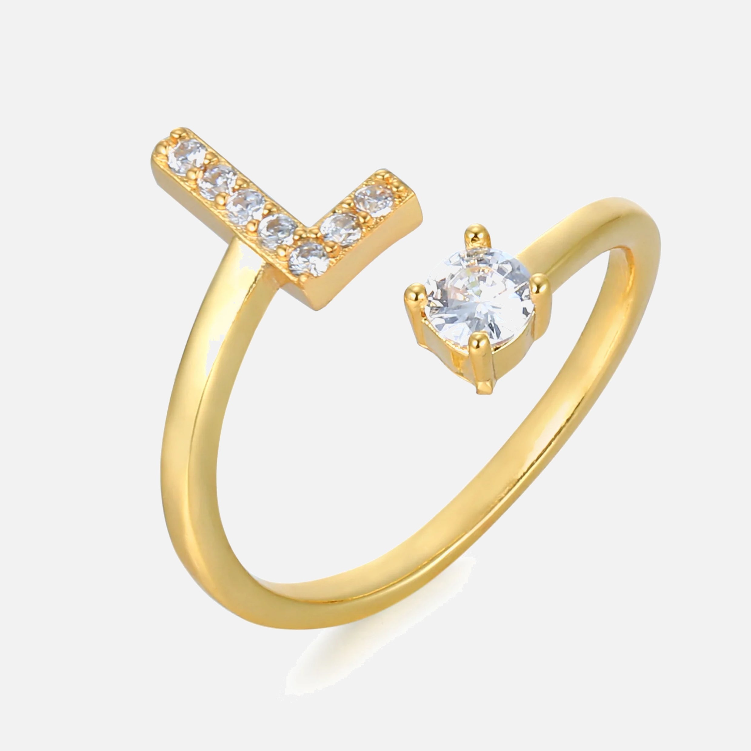RING BUCHSTABE MIT ZIRKONIA Dein Edelweiss