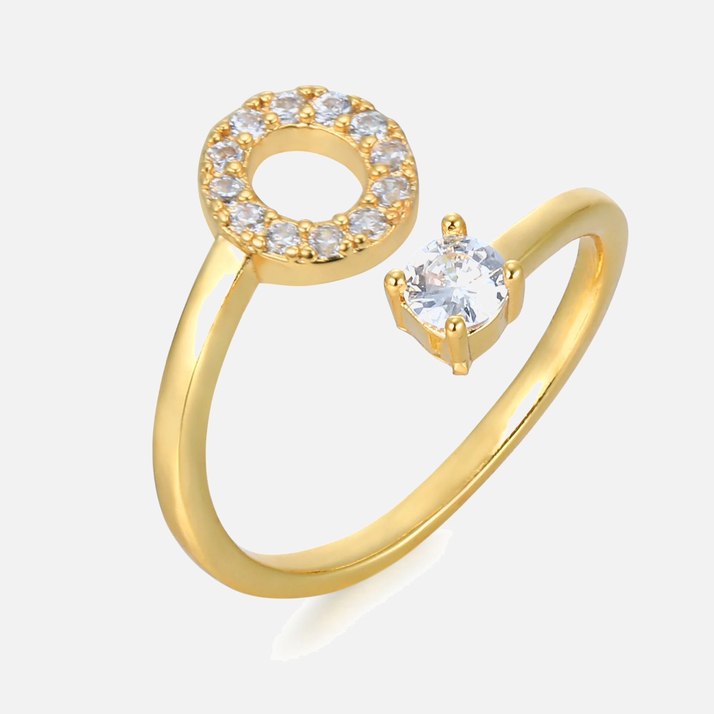 RING BUCHSTABE MIT ZIRKONIA Dein Edelweiss
