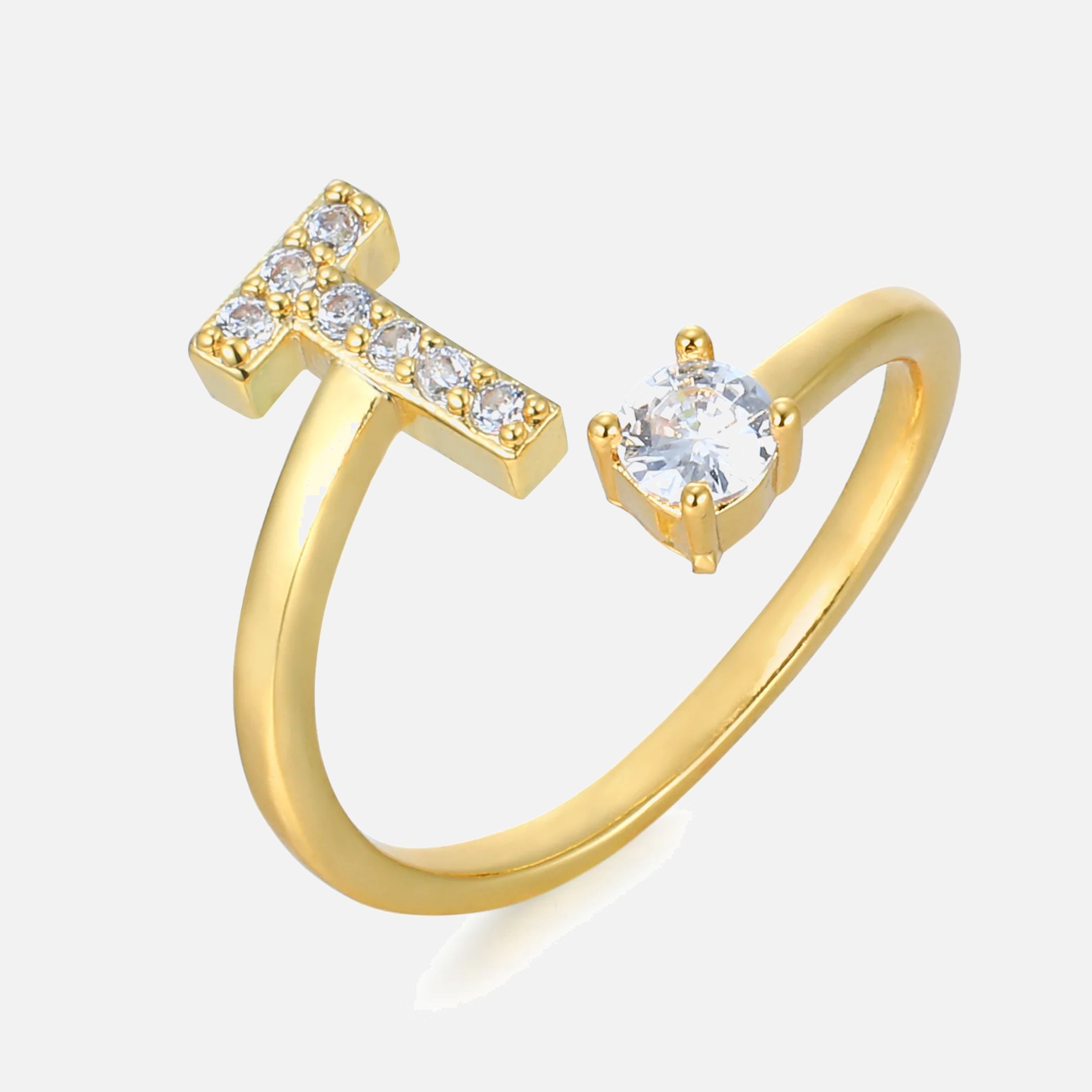 RING BUCHSTABE MIT ZIRKONIA Dein Edelweiss